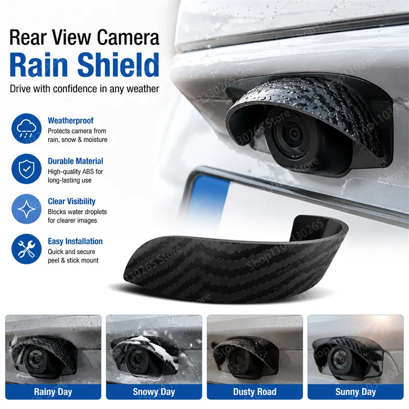 Camera Rain Cover - Universelle Regenschutzabdeckung für Auto-Rückfahrkameras, wasserdichte und
