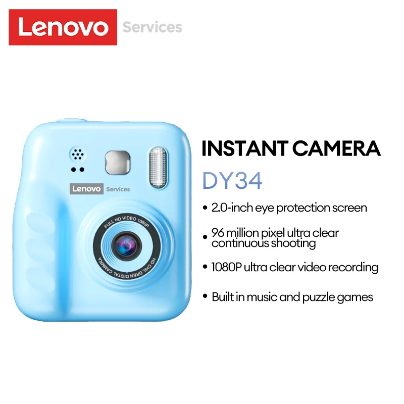 Photography Unit - Lenovo Farbdruckkamera Kinder Sofortbildkamera 32GB 1080P