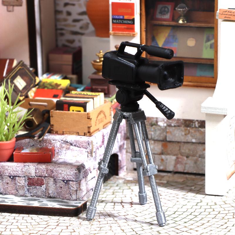 Photography Model - Mini-Videokamera-Stativ Modell im Maßstab 1:12 Puppenhaus