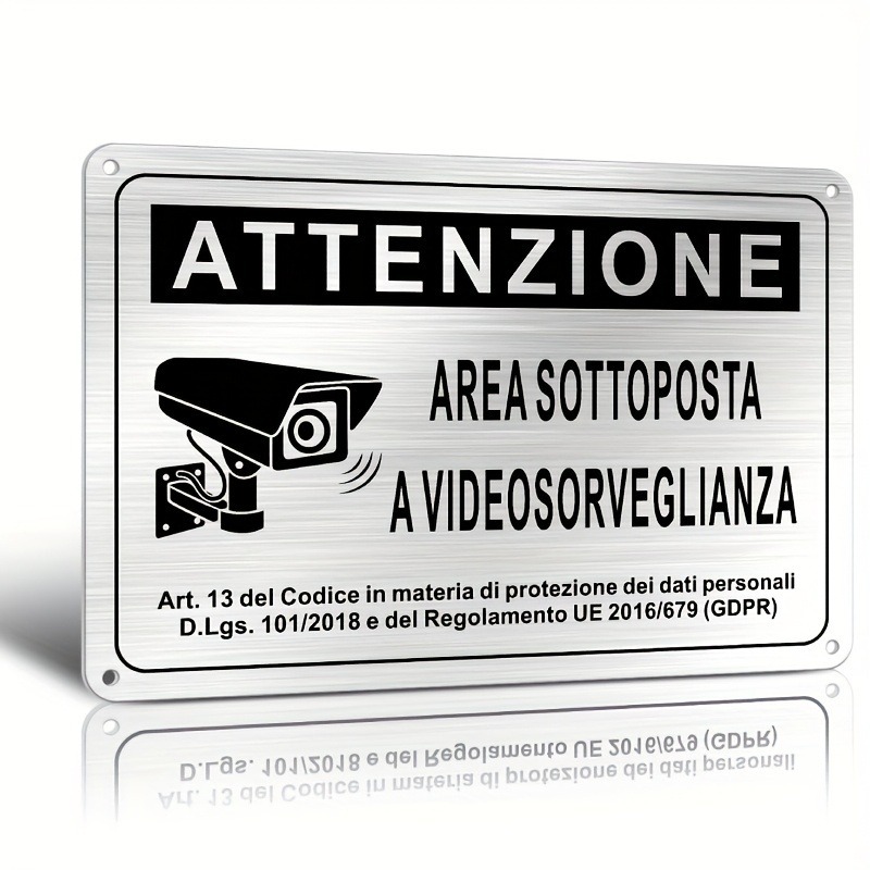 Photography Unit - Italienisches Sicherheitsschild 20 x 30 cm