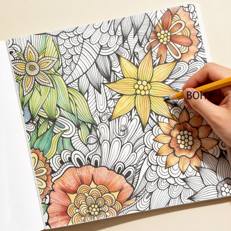 Photography Of Book - 1 Blumen-Mandala Blumen- und Vogel-Malbuch für